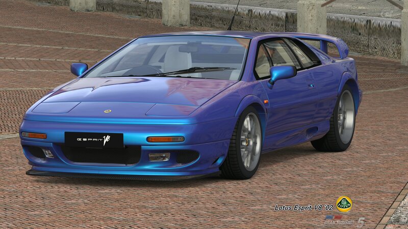 Blue Sports Car — Calm, 3d Render, Brick Pavement
