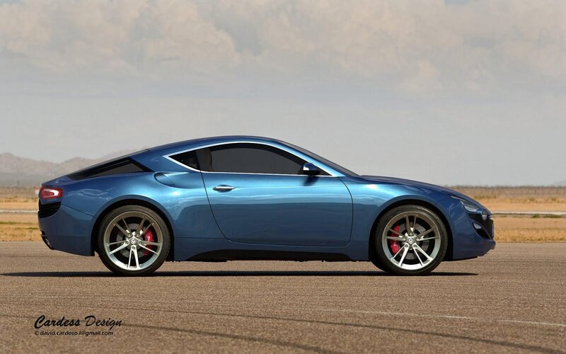 Blue Sports Car — Calm, Afternoon, 3d Render