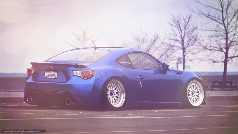 Blue Sports Car — Calm, Winter