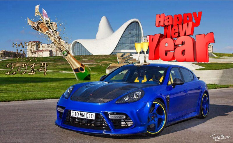 Blue Sports Car — Celebratory