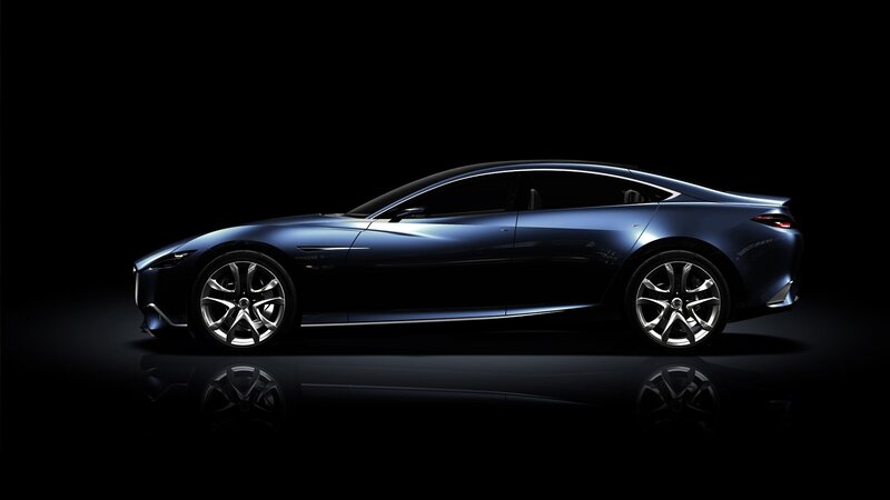 blue sports car concept