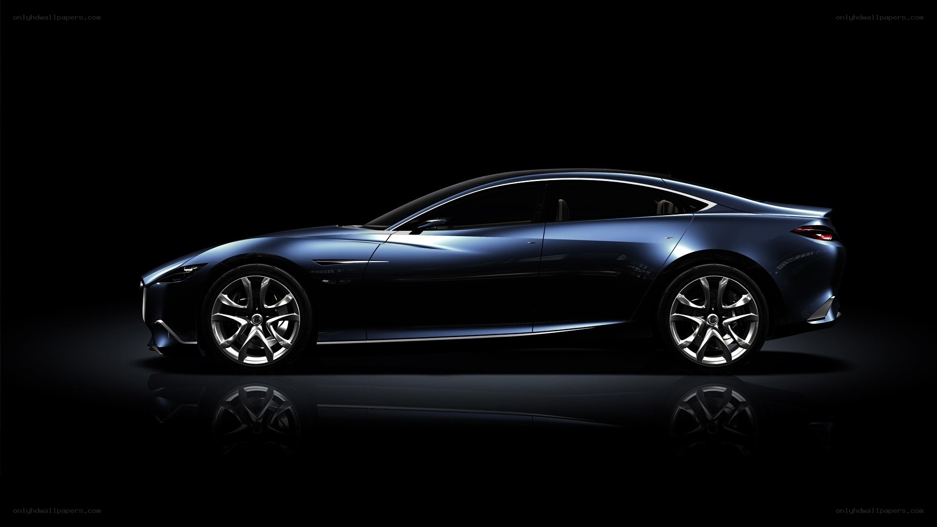 blue sports car concept