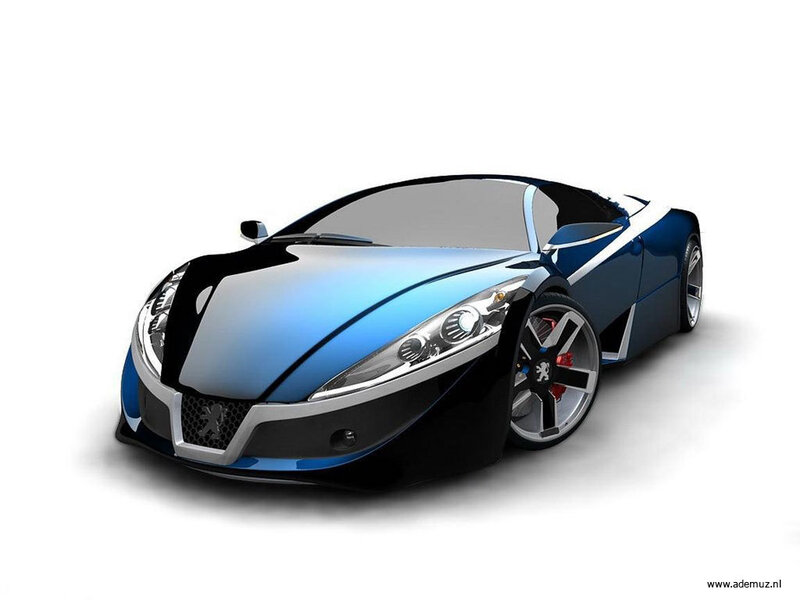 blue sports car concept