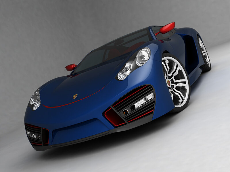 blue sports car concept