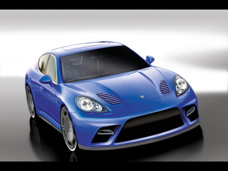 Blue sports car concept