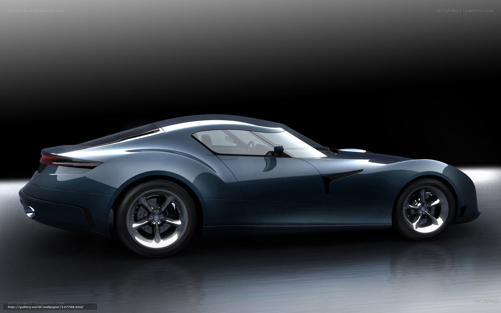 blue sports car concept