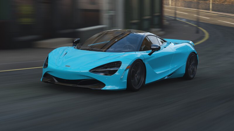Blue Sports Car — Cyan, Dynamic