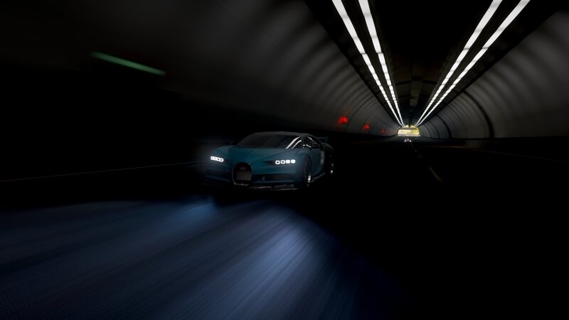 Blue Sports Car — Dark, Dramatic, Night, 3d Render