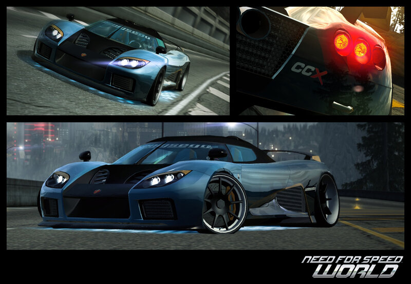 Blue Sports Car — Dark, Dramatic