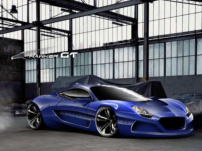 Blue Sports Car — Dramatic, 3d Render, Car Cover
