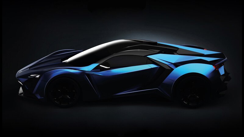 Blue Sports Car — Dramatic, 3d Render, Dark Background