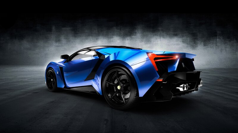 Blue Sports Car — Dramatic, 3d Render, Exhaust, Wheels, Smoke