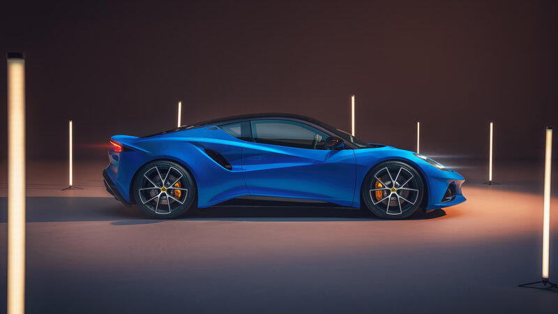 Blue Sports Car — Dramatic, 3d Render, Lights, Floor