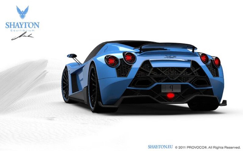 Blue Sports Car — Dramatic, 3d Render, Sand