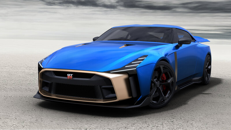 Blue Sports Car — Dramatic, 3d Render, Sky
