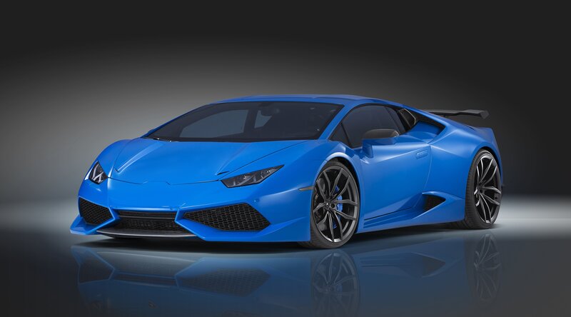 Blue Sports Car — Dramatic, 3d Render, Tire