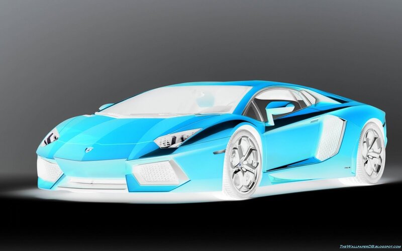 Blue Sports Car — Dramatic, 3d Render, Wheels, Windows