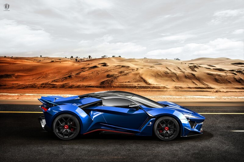 Blue Sports Car — Dramatic, Afternoon, 3d Render