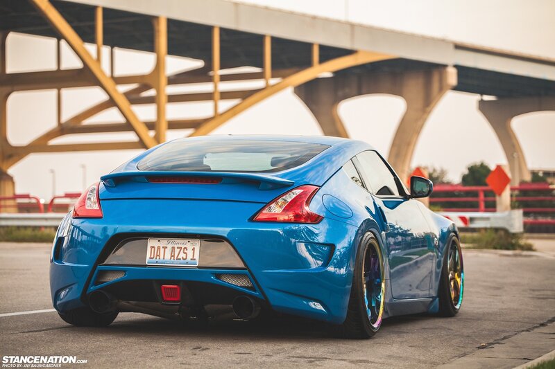 Blue Sports Car — Dramatic, Afternoon, Photograph, Bridge, License Plate