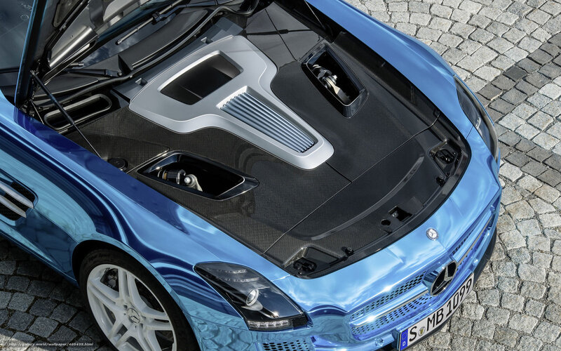 Blue Sports Car — Dramatic, Afternoon, Photograph, Car Engine
