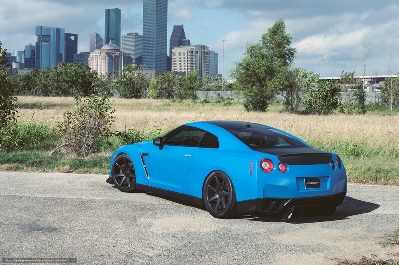 Blue Sports Car — Dramatic, Afternoon, Photograph, City Skyline