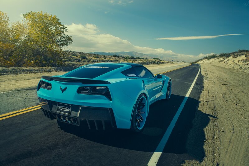 Blue Sports Car — Dramatic, Afternoon, Photograph, Road, Mountains