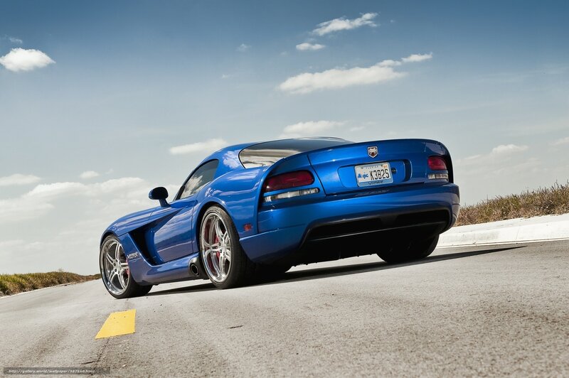 Blue Sports Car — Dramatic, Afternoon, Photograph, Road, Sky, Clouds, Gray