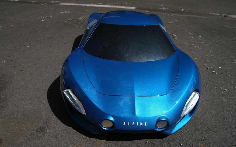 Blue Sports Car — Dramatic, Afternoon