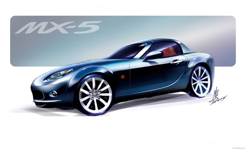 Blue Sports Car — Dramatic, Illustration