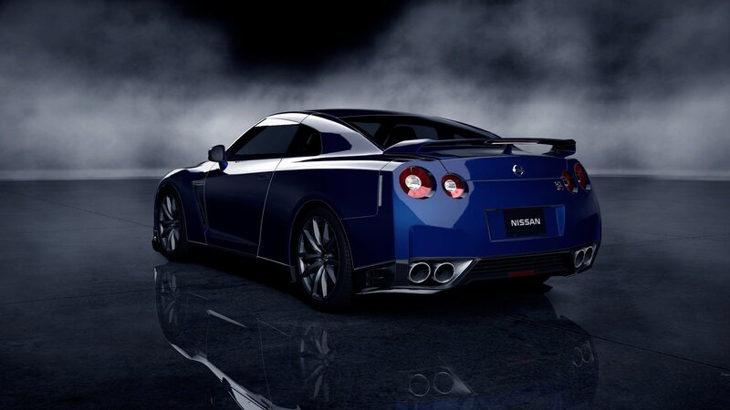 Blue Sports Car — Dramatic, Night, 3d Render, Smoke, Reflection
