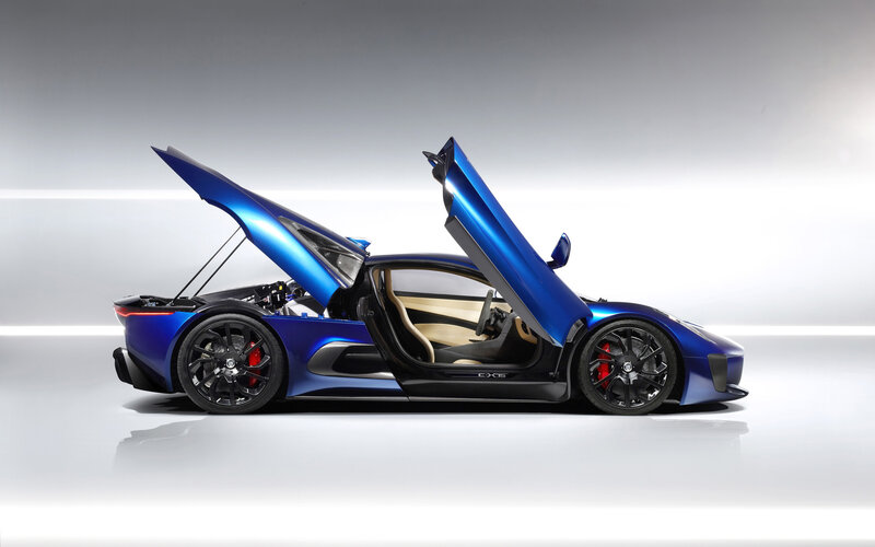 Blue Sports Car — Dramatic, Photograph, Doors Open