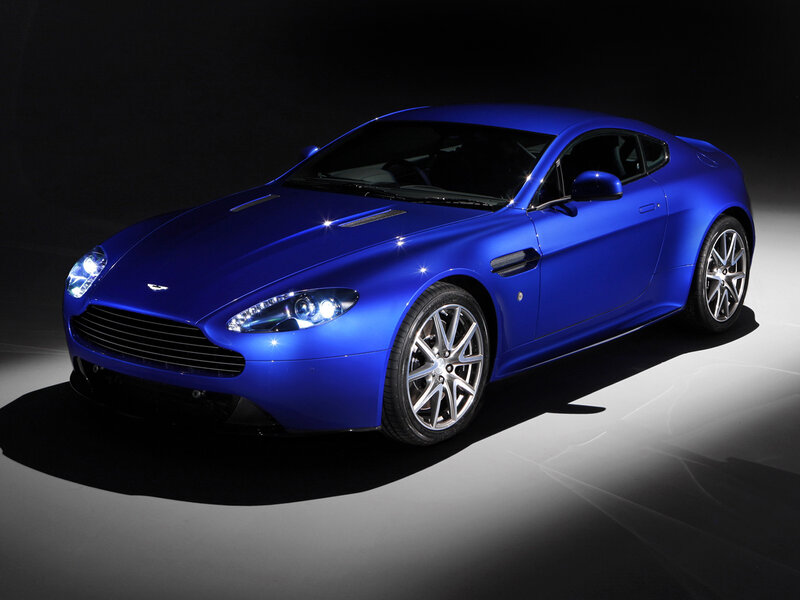Blue Sports Car — Dramatic, Photograph, Headlights
