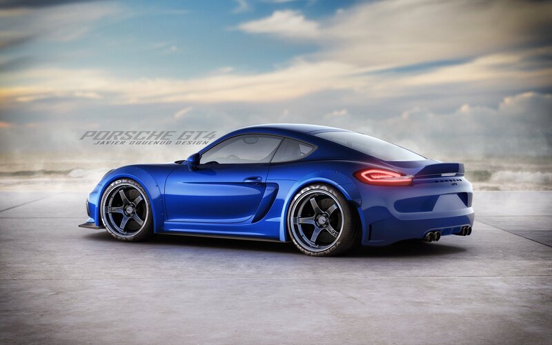 Blue Sports Car — Dramatic, Sunset, 3d Render, Sky
