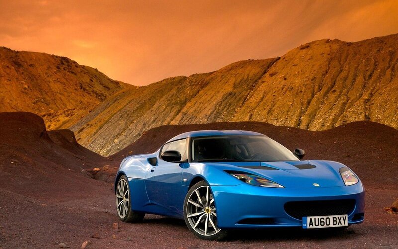 Blue Sports Car — Dramatic, Sunset, Photograph