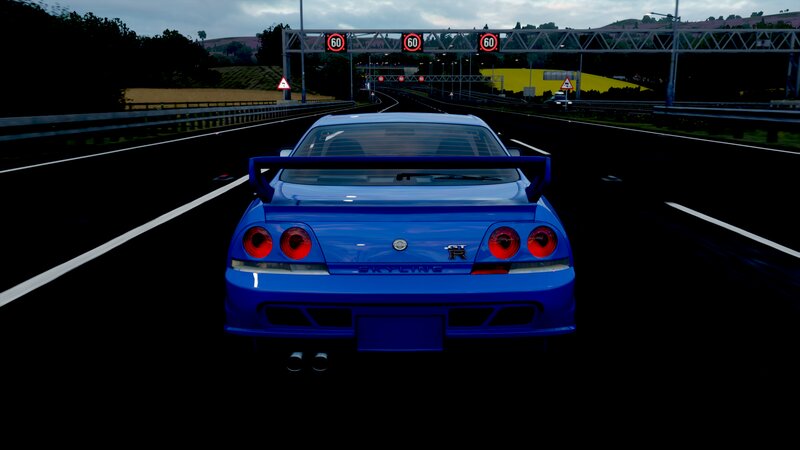 Blue Sports Car — Driving