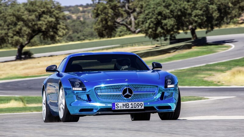 Blue Sports Car — Dynamic, Afternoon, Photograph, Race Track, Trees, Driver