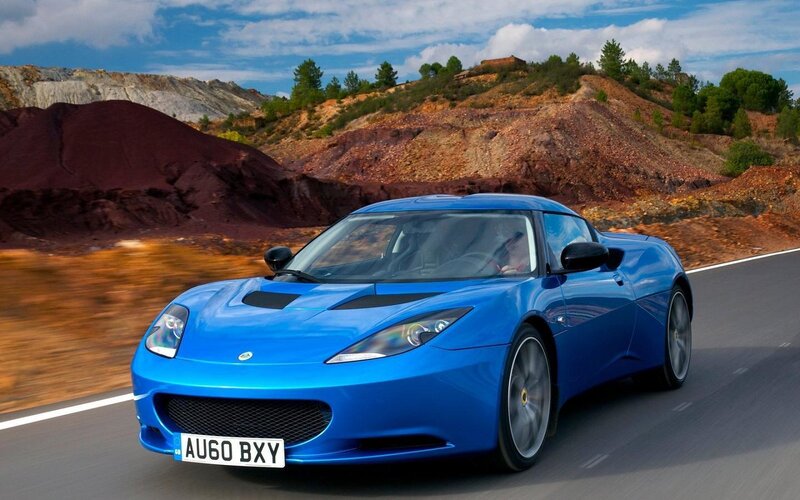 Blue Sports Car — Dynamic, Afternoon, Photograph, Road, Hills