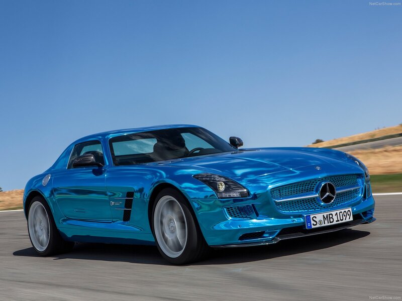 Blue Sports Car — Dynamic, Afternoon, Photograph, Road, Sky