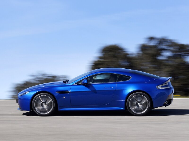 Blue Sports Car — Dynamic, Afternoon, Photograph, Road, Trees, Sky