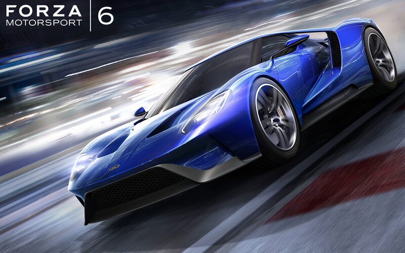 Blue Sports Car — Dynamic, Digital Art, Road