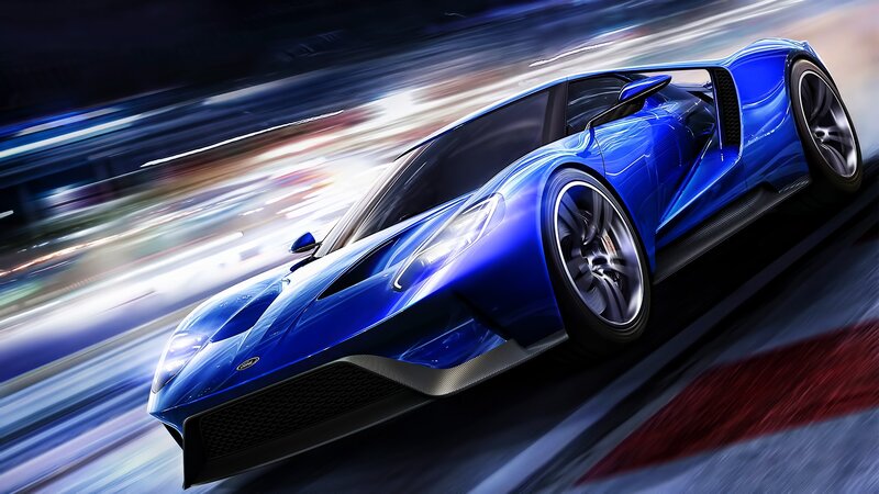 Blue Sports Car — Dynamic, Fast