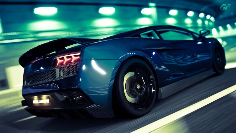 Blue Sports Car — Dynamic, Night, 3d Render