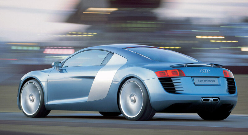 Blue Sports Car — Dynamic, Night