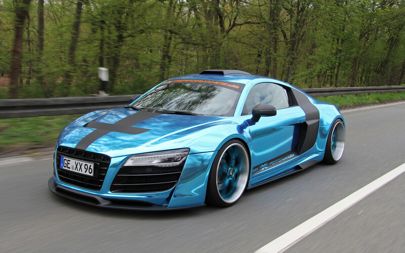 Blue Sports Car — Dynamic, Spring