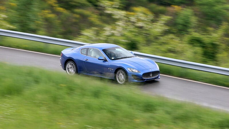 Blue Sports Car — Dynamic, Summer