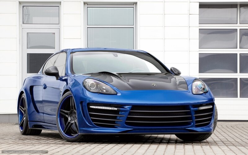 blue sports car exterior