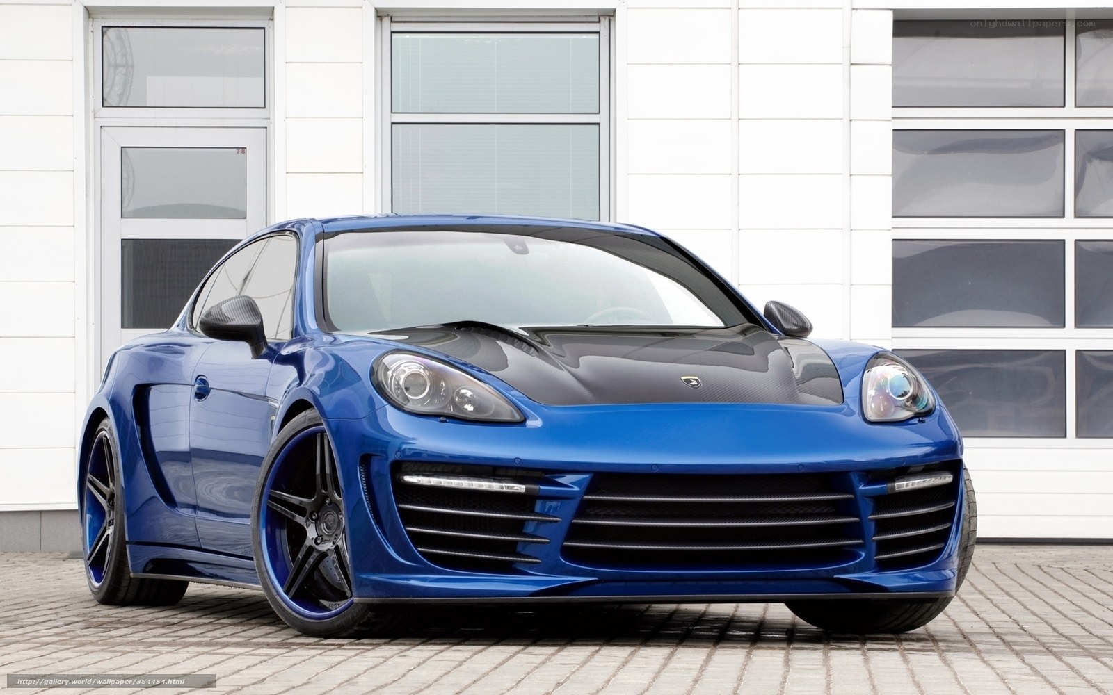 blue sports car exterior
