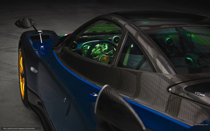 blue sports car interior