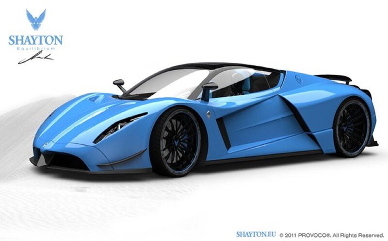 Blue Sports Car — Modern, 3d Render