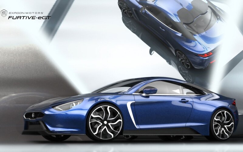 Blue Sports Car — Modern, 3d Render, Wheel